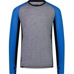 Mons Royale Temple Merino Air-Con Long Sleeve Mens Blue Gravel