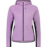 Mons Royale Approach Merino Gridlock Hood Womens Orchid / Black