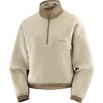 Salomon Chroma Fleece Crop Half Zip Womens White Pepper / Shitake