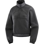 Salomon Chroma Fleece Crop Half Zip Womens Deep Black