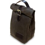 Bushcraft Spain Oilskin Canvas and Leather Lunch Bag Brown