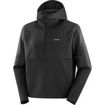 Salomon Shake Half Zip Hooded Sweater Mens Deep Black