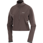 Salomon Sense Aero Hybrid Cropped Pullover Womens Coffee Bean