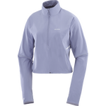 Salomon Sense Aero Hybrid Cropped Pullover Womens Blue Granite