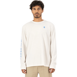 Mons Royale Yonder Merino Organic Cotton LS Mens Vintage White