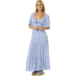 Rip Curl San Carlos Short Sleeve Maxi Dress Blue
