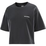 Salomon Logo Short Tee Womens Deep Black