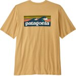 Patagonia Boardshort Logo Pocket Responsibili-Tee Mens Beeswax Tan