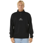 Rip Curl Pill Icon 1/4 Zip Crew Mens Black