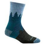 Darn Tough Treeline Micro Crew Midweight With Cushion Womens Blue