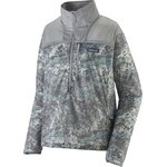 Patagonia Houdini Stash 1/2 Zip Pullover Womens Rock Wash: Thermal Blue / Salt Grey