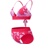 Speedo Printed Banded Triangle 2-Piece Raspberry Fill
