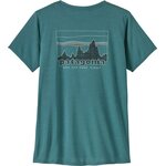 Patagonia Capilene Cool Daily Graphic Shirt Womens ‘73 Skyline: Wetland Blue X-Dye