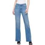 Duer No Sweat Denim High Rise Wide Leg Womens Pacific