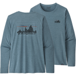 Patagonia Long-Sleeved Capilene Cool Daily Graphic Shirt Womens '73 Skyline: Light Plume Grey X-Dye