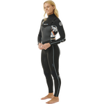 Rip Curl Dawn Patrol 3/2GB Chest Zip Sublimed Womens Black/Black/Multi