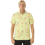 Rip Curl Fun Times Short Sleeve Shirt Mens Lime Wash