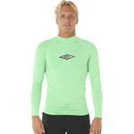 Rip Curl Raw Energy Perf Long Sleeve Rash Guard Mens Neon Green