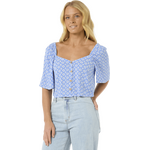 Rip Curl San Carlos Button Through Top Womens Blue