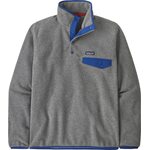 Patagonia Lightweight Synch Snap-T Pullover Mens Nickel w/Clement Blue