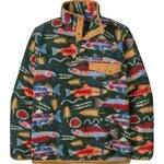 Patagonia Lightweight Synch Snap-T Pullover Mens Salmon Energy: Old Growth Green