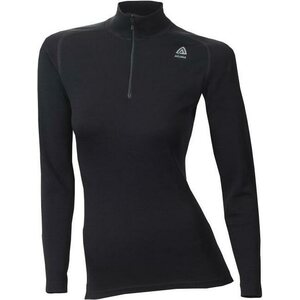 Aclima Warmwool Mock Neck Womens, Jetblack, XS