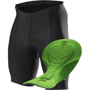 Löffler Bike Pants Basic, Black w/ Green seat pad (999), 46
