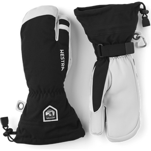 Hestra Army Leather Heli Ski 3-finger, Black, 6