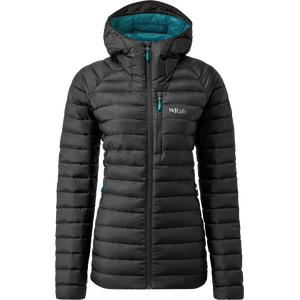 Rab Microlight Alpine Long Jacket Womens, Black, S (UK 10)