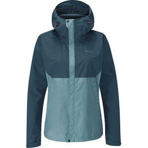 Rab Downpour Eco Waterproof Jacket Womens, Orion Blue/Citadel, M (UK 12)