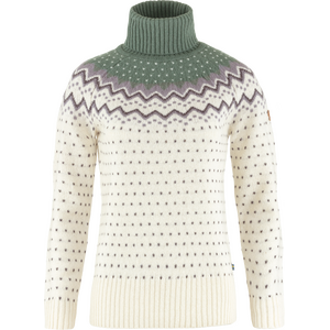 Fjällräven Övik Knit Roller Neck Womens, Chalk White/Patina Green (113-614), XS