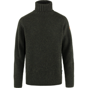 Fjällräven Övik Roller Neck Sweater Mens, Dark Olive (633), S