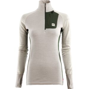 Aclima Lars Monsen Polo Womens, Beige / Olive / Femu, XL
