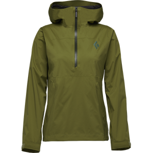 Black Diamond Stormline Stretch Anorak Womens, Camp Green, S