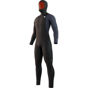 Mystic Marshall Hooded Fullsuit 5/3mm Fzip, Black, S