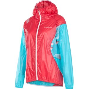 La Sportiva Briza Windbreaker Jacket Womens (2023), Hibiscus / Malibu Blue, XS