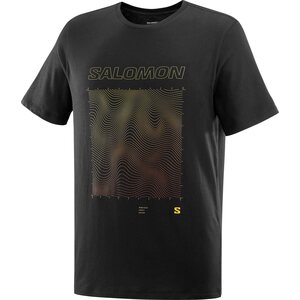 Salomon Graphic Short Sleeve Tee Mens, Deep Black, S