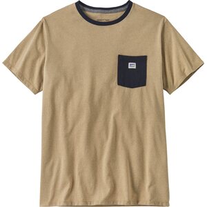 Patagonia Shop Sticker Pocket Responsibili-Tee Unisex, Nautilus Tan, S