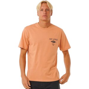 Rip Curl Fade Out Icon Tee Mens, Clay, XXL