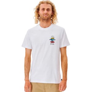Rip Curl Search Icon Tee Mens, White, S