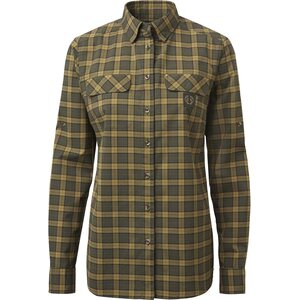 Chevalier Creek Shooting Fit Coolmax Shirt Womens, Moss Checked, 38W