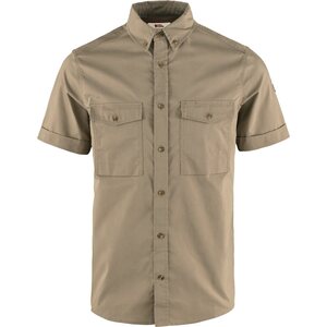 Fjällräven Övik Air Stretch Short Sleeve Shirt Mens, Suede Brown (244), S