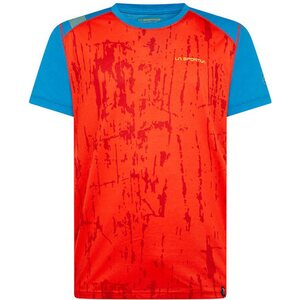 La Sportiva Circuit T-Shirt Mens, Poppy/Neptune, L