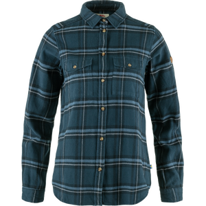 Fjällräven Övik Heavy Flannel Shirt Womens, Indigo Blue / Dark Navy (534-555) (24/25), M