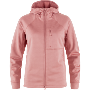 Fjällräven Abisko Grid Fleece Hoodie Womens, Dusty Rose (300), XL