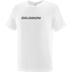 Salomon Logo Performance Short Sleeve Tee Mens, White, L