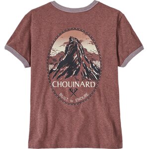 Patagonia Chouinard Crest Ringer Responsibili-Tee Womens, Dulse Mauve, L