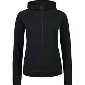 Mons Royale Approach Merino Gridlock Hood Womens, Black, S