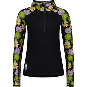 Mons Royale Bella Merino Air-Con Hood Womens, Alpine Bloom / Black, S