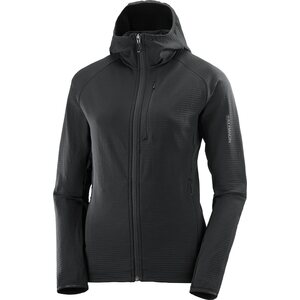Salomon Essential Lightwarm Hoody Womens, Deep Black, S